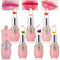 6 Pack Crystal Flower Jelly Lipstick,Magic Color Changing Lipstick,PH Clear Temperature Color Changing Lip Gloss,Lip Balm,Long Lasting Nourishing ...