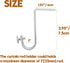 4 Pack Ceiling Curtain Rod Bracket Heavy Duty Single Curtain Rod Holders for 1 Inch Drapery Holder for Living Room Bedroom White...
