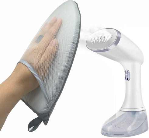 Garment Steamer Ironing Glove Mitt with Finger Loop for Clothes Steaming Mitt Anti Steam Mini Handheld Ironing Pad Board Heat Resistant Steamer Ha...