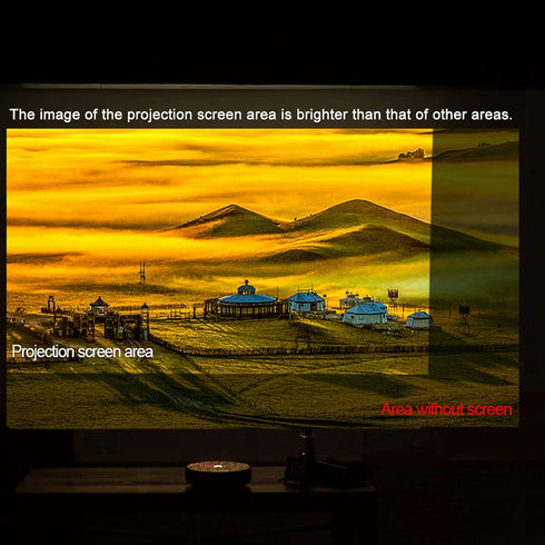 80-inch Portable Projector Screen HD 16:9 Frameless Video Projection Screen Foldable Wall Mounted for Home Theater Office Movies...