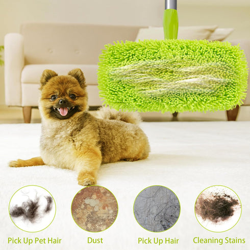 Reusable Dry Sweeping Cloths Microfiber Wet Mop Pads Compatible with Swiffer Sweeper Mop Replacement Sweeping Mopping pad Refills for Hardwood Sur...