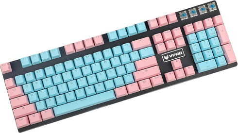 Carbon Miami PBT Doubleshot Shine Through ANSI Backlit Keycaps for MX Mechanical Keyboard Melody 96 KBD75 68 61 87 104 Keychron(Only Keycap) (Miam...