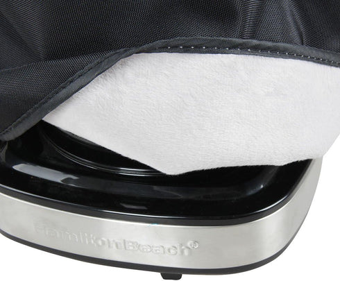 Hermitshell Dust Proof Cover with Soft Velvet Lining for Hamilton Beach 49980A Single Serve Coffee Brewer and Full Pot Coffee Maker ?Black?...