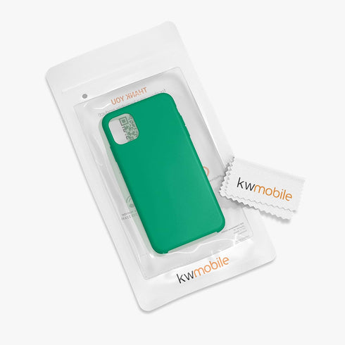 kwmobile Case Compatible with Apple iPhone 11 Case - TPU Silicone Phone Cover with Soft Finish - Emerald Green...