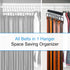 Belt Hanger for Closet Max 42 Belts, Sturdy Wood Belt Rack Closet Accessories with 14 Hooks Belt Organizer for Closet Organizers and Storage -Blac...