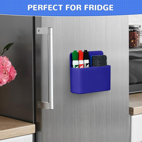 Magnetic Dry Erase Marker Holder, Magnetic Pen Holder for Fridge, Magnetic Marker Holder, Whiteboard Marker Holder for Locker Accessories, School,...