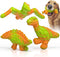 Dog Toys, 3 Pack Indestructible Tough Dog Chew Toys for Aggressive Chewers, Nylon Dog Bones Toys with Bacon Flavor Dinosaur Teething Chew Toys for...