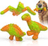 Dog Toys, 3 Pack Indestructible Tough Dog Chew Toys for Aggressive Chewers, Nylon Dog Bones Toys with Bacon Flavor Dinosaur Teething Chew Toys for...