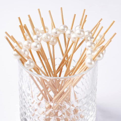 PuTwo Cocktail Toothpicks 300 Counts Cocktail Picks Handmade Natural Bamboo Cocktail Sticks Eco-Friendly Appetizer Skewers for Cocktail Appetizers...