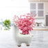Leisure Arts Floral Pot Llama, White , 7.5" - small flower pots for indoor plants, succulents, plant pots, indoor planter, ceramic pots for indoor...