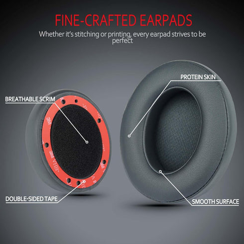 Krone Kalpasmos Earpad Replacement for Beats Studio 2 & 3 Wireless/Wired Headphone, Ear Cushion Premium Protein Leather Memory Foam with Kits, Sup...