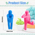 8 Pieces Shower Toothbrush Holder Suction Cup Hooks Toothbrush Holder Colorful People Design Wall Mounted Suction Hook for Bathroom Razor Utility...