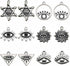 12Pieces All kinds of Vintage Silver Plated Eye of Horus Pendant DIY for Earrings Necklace Bracelet Jewelry Making and Crafting Supplies...