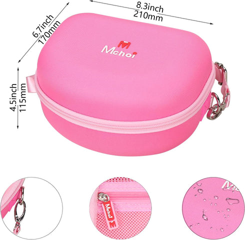 Mchoi Hard Case Suitable for Riwbox CT-7 Pink/for Jack CT-7S Cat Green 3.5mm/ for iClever IC-HS01 Bluetooth Wireless Over-Ear Headphones Headset f...