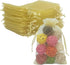 4x6 Inch Organza Gift Bags with Drawstring for Jewelry,Candy,Set of 100 Gold Sachet,Sheer Fabric Mesh Tie Sack for Baby Shower,Birthday,Party Favo...
