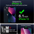 IMBZBK 3 Pack Screen Protector for iPhone 13 Tempered Glass with 3 Pack Camera Lens Protector, Accessories 9H Anti Scratch for Apple 13, 2.5D Curv...