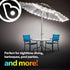Brightz White LED Patio Umbrella Lights, Battery Operated, Fits 7-Foot Diameter Umbrellas...