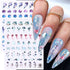 Sea Animals Nail Art Adhesive Sticker 3D Self-Adhesive Nail Decals Art Design Holographic Shell fish Jellyfish Nail Art Sticker Decoration for Wom...