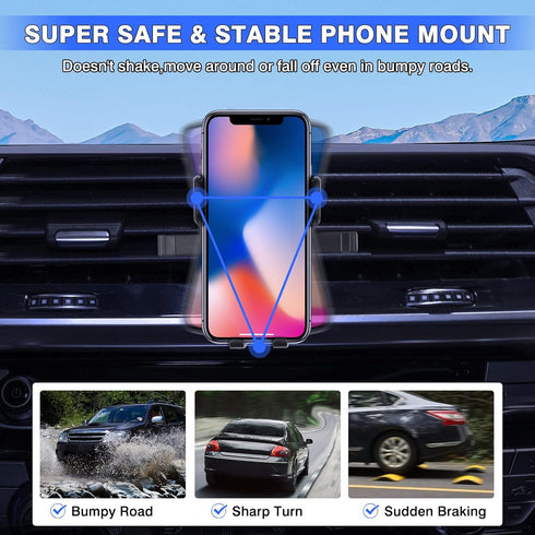 Karltys Car Phone Holder for BMW X3 2018-2021 (NOT for 22-23 X3) /X4 2019-2021 Accessories Cell Phone Holder Air Vent Mount for 4-7 Inch Phones Ha...