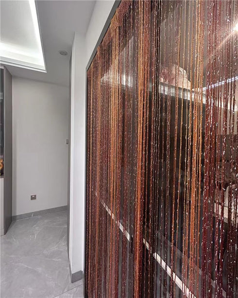 ave split Decorative Door String Curtain Wall Panel Fringe Window Room Divider Blind Divider Tassel Screen Home 100cm*200cm (#018332)...