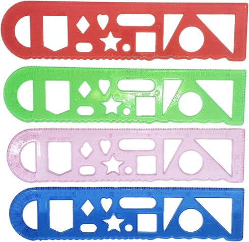 Transparent Ruler and Stencil (6" Rulers + Stencil (36 Pack))...