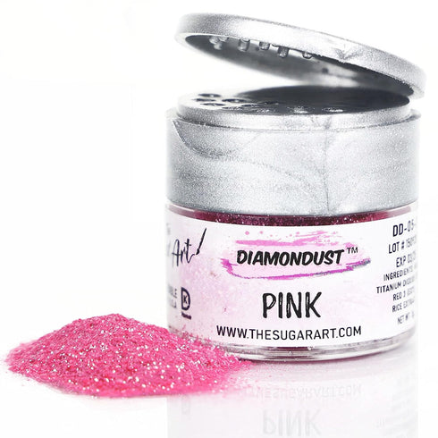 Pink Edible Glitter for Drinks, Cocktails, Cake Decorating, Strawberries, Chocolates & More | No Taste | 4g | 100% Food-Safe | Kosher, Vegan, Glut...