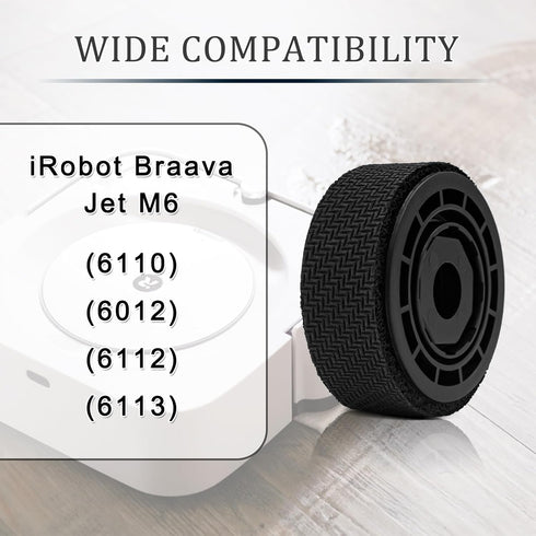 2 Pack Wheel Tires Replacement accessories Braava Jet M6 (6110) (6012) (6112) (6113) Ultimate Wi-Fi Connected Robot Anti-Slip Great Adhesion Easy ...