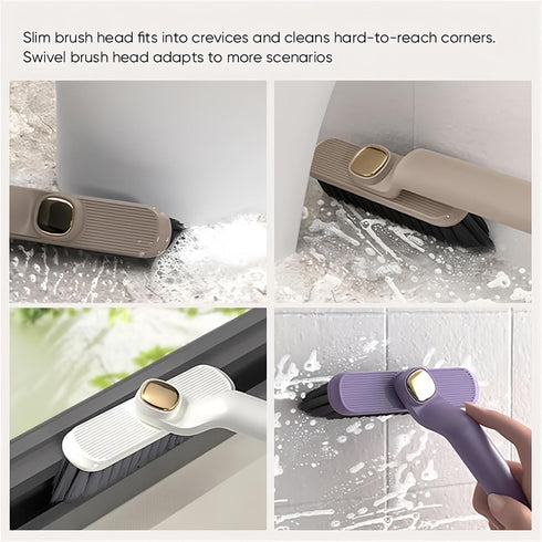 2Pcs Multi-Function Rotating Crevice Cleaning Brush,Household 360-Degree Rotating No Dead Corners Hard Bristle Brush,V Shape Grout Cleaner Brush,f...