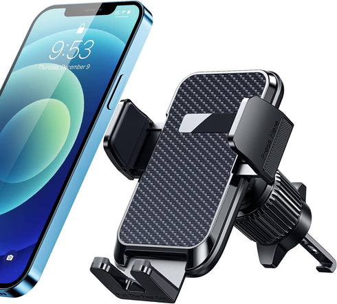 Qifutan Car Phone Holder with Anti-Slip Rubber, 360 Rotating Ball Joint, and Adjustable Support Ring for iPhone and Other Smartphones...