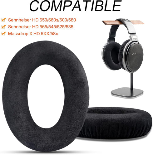 Gvoears HD600 Earpads for Sennheiser HD650/HD600/HD660S/HD545/HD525/HD535 Headphones, Ear Cushion Replacement Also fit for Massdrop X HD6XX/HD58X ...