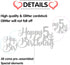 Silver Glitter Happy 5th Birthday Cake Topper - 5th Birthday Cake Topper, 5th Birthday Party Decoration...