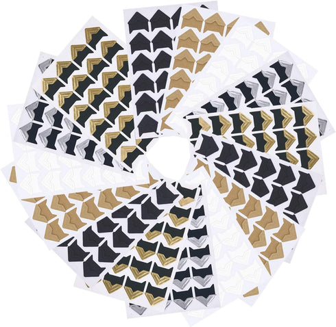 Sunmns 15 Sheets Photo Corners Stickers, Picture Films Self Adhesive Corner for DIY Scrapbook Album...