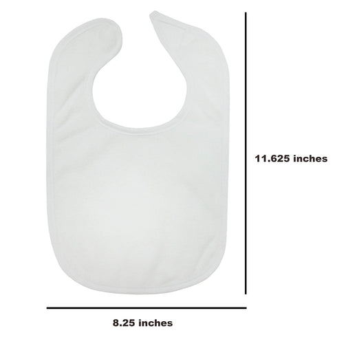 Neat Solutions 2-Ply Knit Terry Solid Color Feeder Bibs in White - 20 Pack...