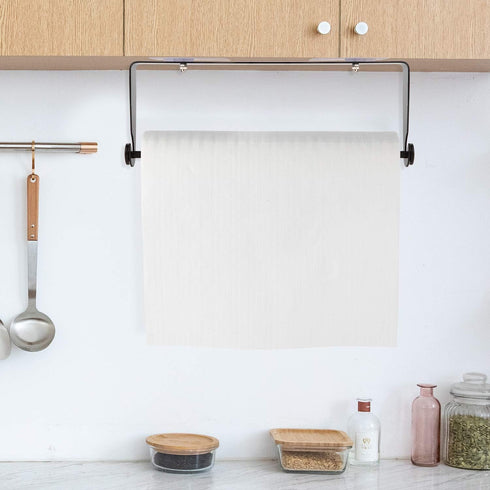 Under Cabinet Paper Towel Holder Wall Mount for Home Kitchen,Stainless Steel for Large Rolls-Black...