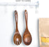 LOVEINUSA Salad Servers, 10.7in Wood Salad Tongs Salad Serving Set Salad Serving Tossing Utensils for Mixing, Tossing and Cooking...