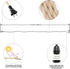 Industrial Weatherproof Ceiling Pendant Light Kit with Twisted Hemp Rope Hanging Lighting Cord Fixture 16.6FT Outdoor Chandelier for Industrial DI...