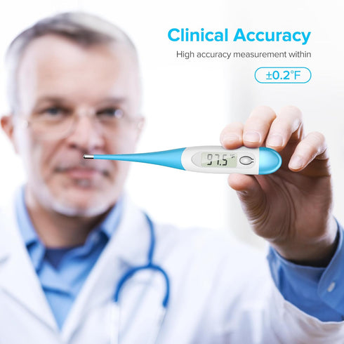 Thermometer for Adults with 10 Seconds Fast Accurate Reading, Baby Thermometer for Oral, Rectal or Under Arm Use, Digital Thermometer with Fever A...