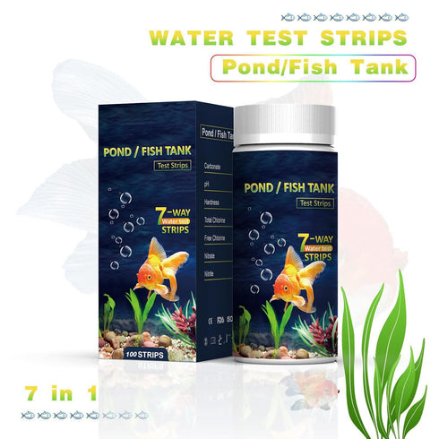 Aquarium Water Test Kit,Aquarium Test Strips,Home Water Quality Test Strips for Well and Tap Test Kit,Testing for pH, Hardness,Total Chlorine,Free...