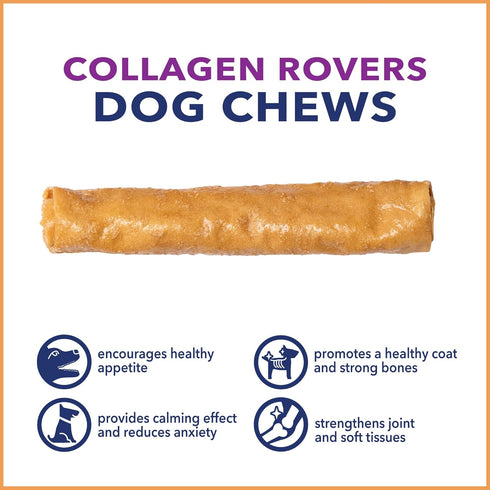 Pet Factory CareChewz Collagen +Plus 9" Rovers Dog Chew Treats - Chicken Flavor, 3 Count/1 Pack...