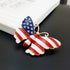 YOQUCOL Simulated Pearl Gold Tone United States American Flag Enamel Butterfly Brooch Pin...