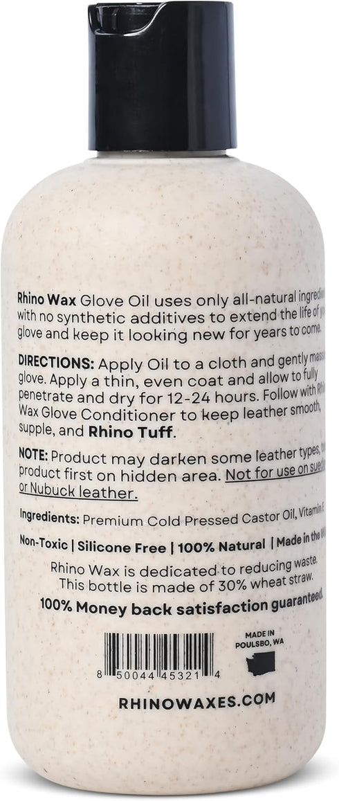 Baseball Glove Oil 8 oz - Softens and Hydrates Leather Fibers - Improves Glove Flexibility and Performance - Premium Glove Oil to Break in Gloves ...