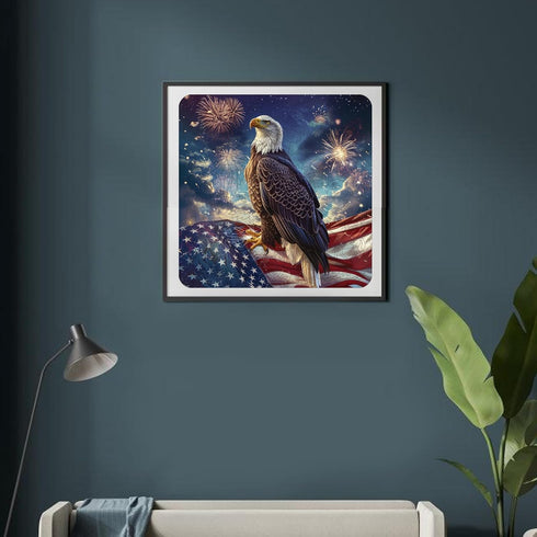 Wooden Puzzle for Adults, Eagle Flag Wooden Jigsaw Puzzles(11.2 * 11.2in-200pcs), Beautiful Wooden Puzzle with Box Birthday Gifts for Adults and K...