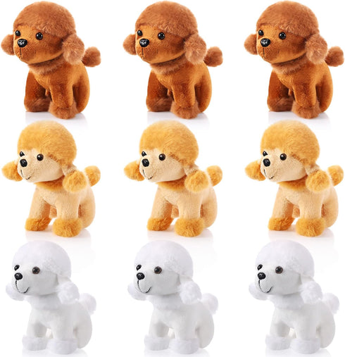 Sumind 9 Pcs Mini Plush Dog Stuffed Animals Bulk Dog Plush Party Favors Small Soft Plush Dog Toy for Goodie Bag Fillers Kids Baby Show Birthday Va...