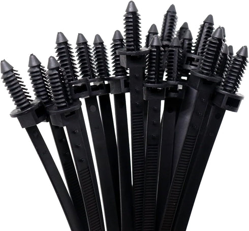Push Mount Wire Ties, Snap in Zip Tie Automotive Clips Nylon Wire Harness Clips 3 Sizes of Cable Ties for Engine Bay Zip Tie Kit 150pcs...