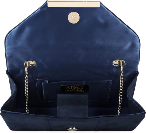 Dexmay Women Faux Suede Envelope Clutch Purse Evening Velvet Handbag Foldover Shoulder Crossbody Bag...