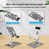 Cell Phone Stand, Foldable Aluminum Adjustable Phone Holder for Desk Portable Travel Holder Office Desk Accessories Compatible for iPhone 14 Pro M...