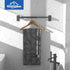 HOMOTEK Towel Bar Adjustable Self Adhesive Bathroom Towel Holder, Towel Rod Size from 14 Inch to 24.5 Inch Single Towel Racks, Towel Hanger Towel ...