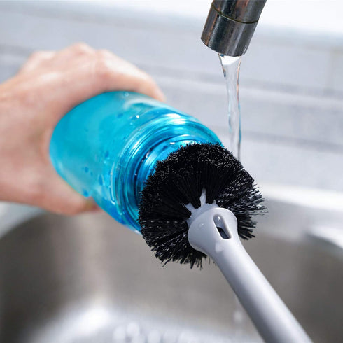 2-in-1 Bottle Brush with Straw Brush, Long Handle Water Bottle Scrubbing Brush, Built for Cleaning Sport Bottles, Baby Bottles, Water Bottles, Cof...