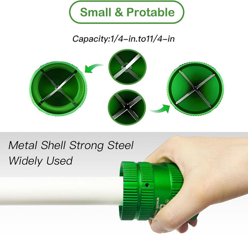 Pipe Reamer PVC Deburring Tool, Liubeili Metal Pipe Chamfer Tool 1/4" to 1-5/8" Inner Outer for Wide Diameter Range Pipe, Green...