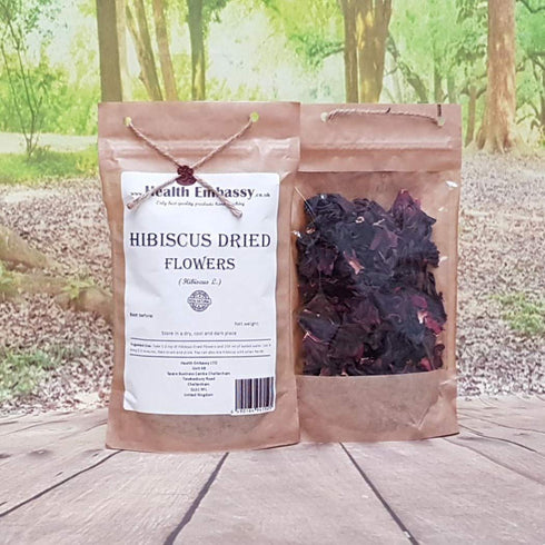 Hibiscus Flowers (Hibiscus L) - Health Embassy (100g)...
